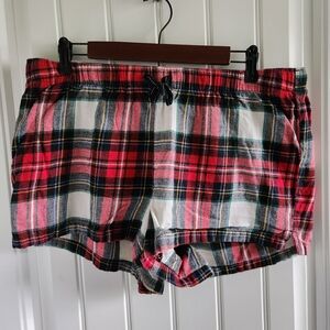 Old Navy Holiday Red Paid Pajama Shorts